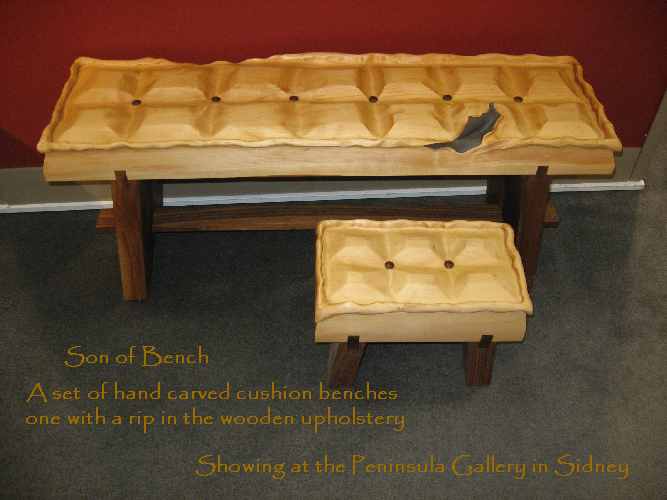Image Don Bastian Carved Cushion Bench set